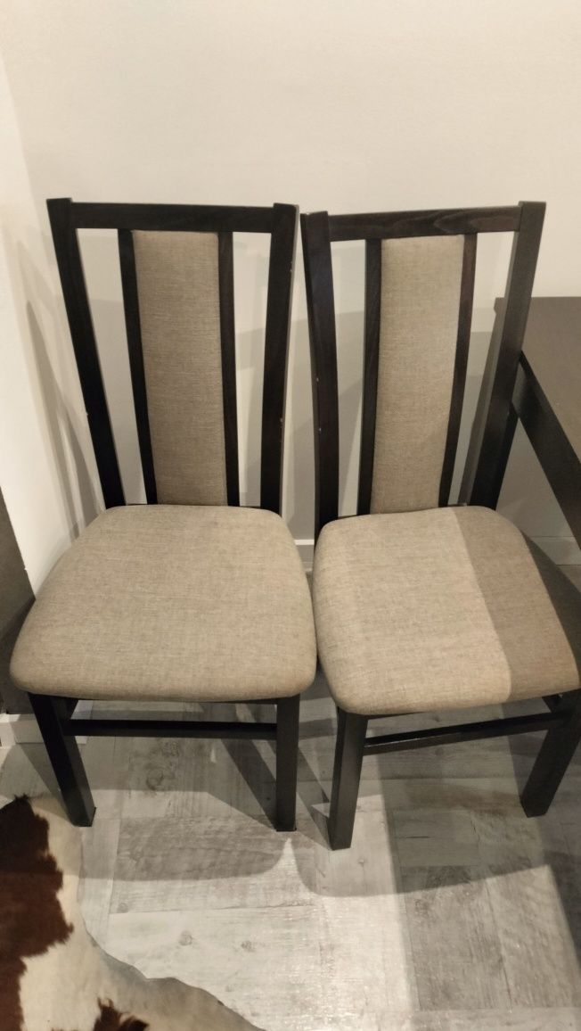 Stół rozkładany wenge + 4 krzesła