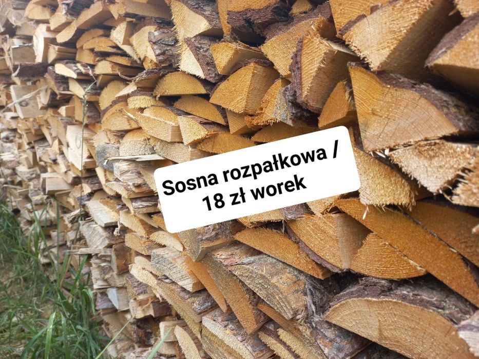 Drewno opałowe , workowane, drzewo suche opał buk dąb sosna brzoza