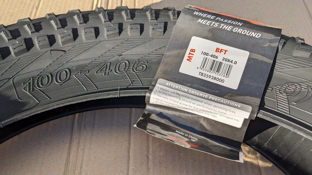 20×4.0" CST BFT C1752 велопокришка для електрофетбайка 20 дюймів