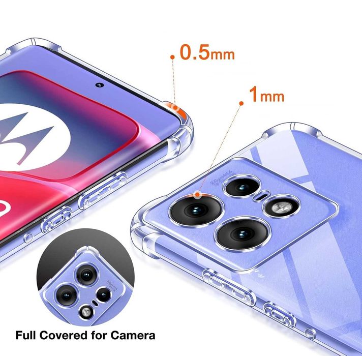 Etui Nakładka Anti-Shock do Motorola Edge 50 Pro + Szkło Hartowane