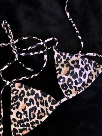 Parte superior bikini leopardo