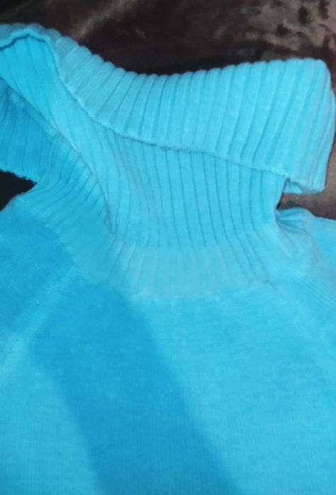 Golf damski z krótkim rękawem, niebieski r. S