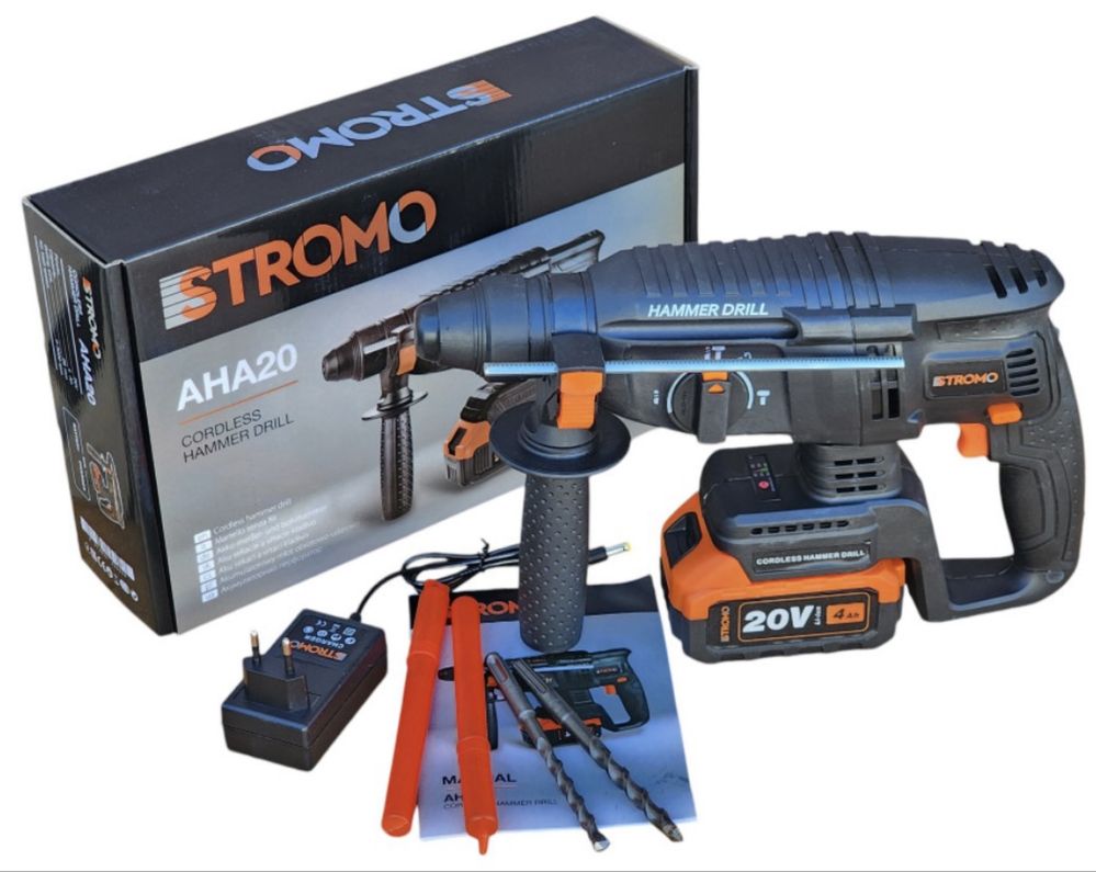 Перфоратор акумуляторний STROMO AHA-20 / АКБ 4А/г / зарядн/ Гарантія