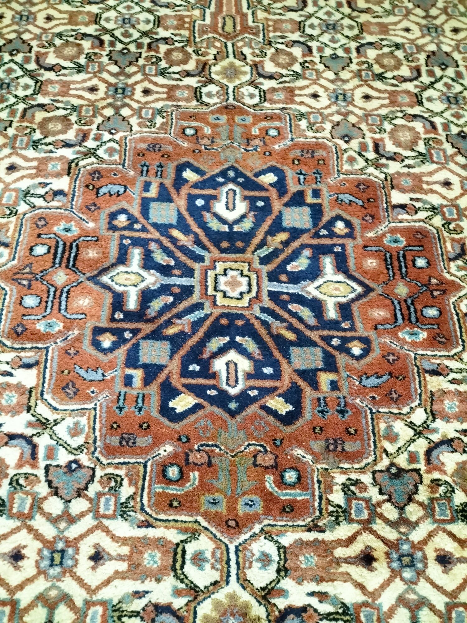Śliczny Indyjski ręcznie tkany wełniany dywan Herati 195x300cm