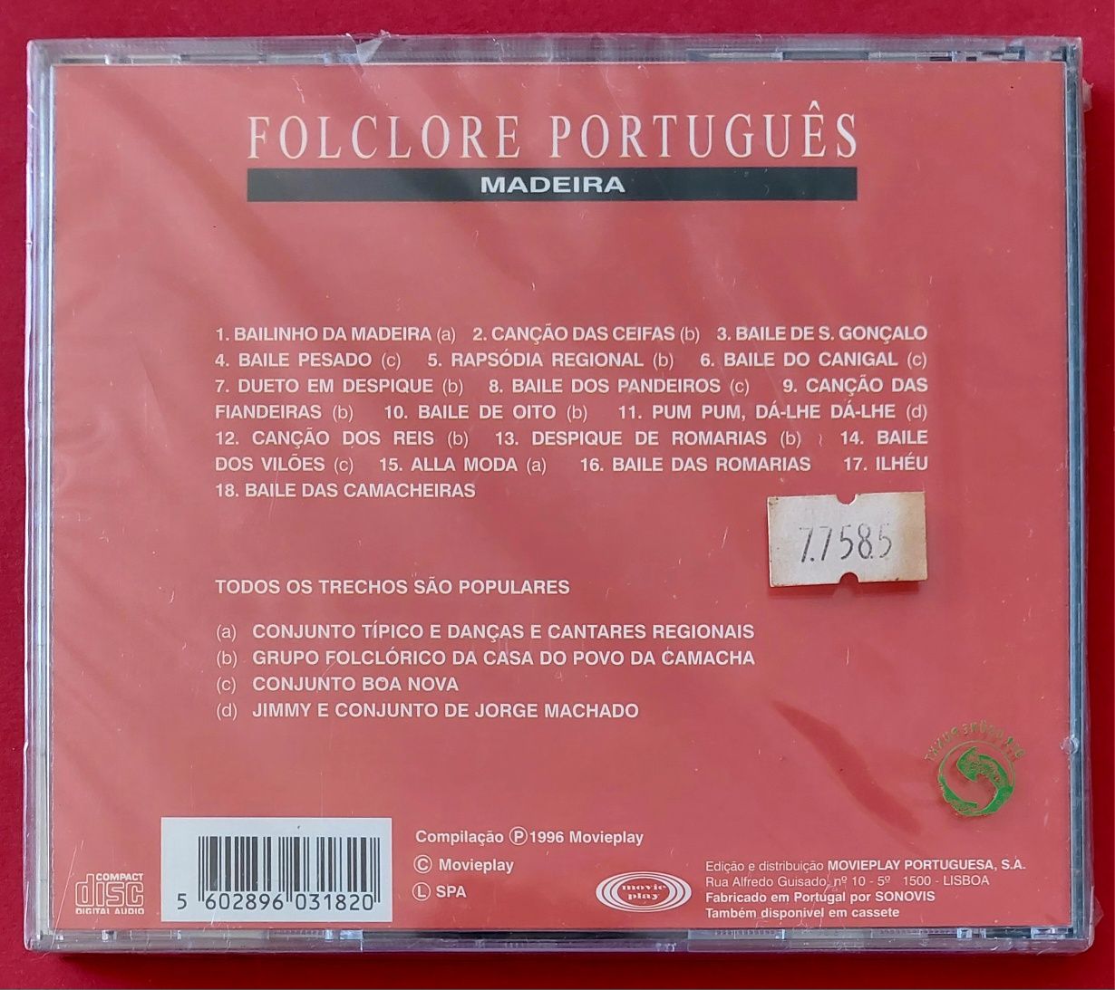 CD Folclore da Madeira RARO