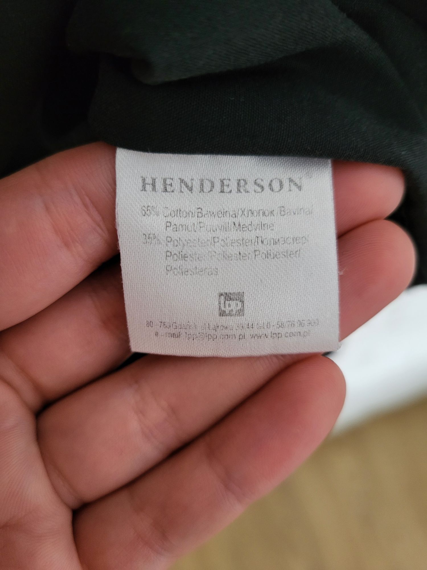 Czarna koszula męska Henderson, rozmiar 40