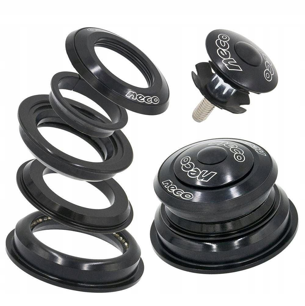 Neco H156E Stery 1.1/8-1,5'' Ahead tapered czarne pół-zintegrowane
