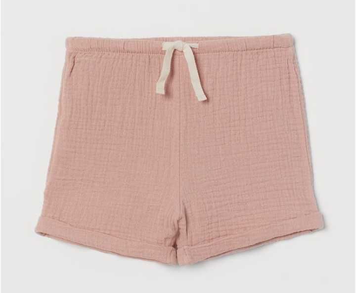 h&m exclusive muślinowe szorty 134