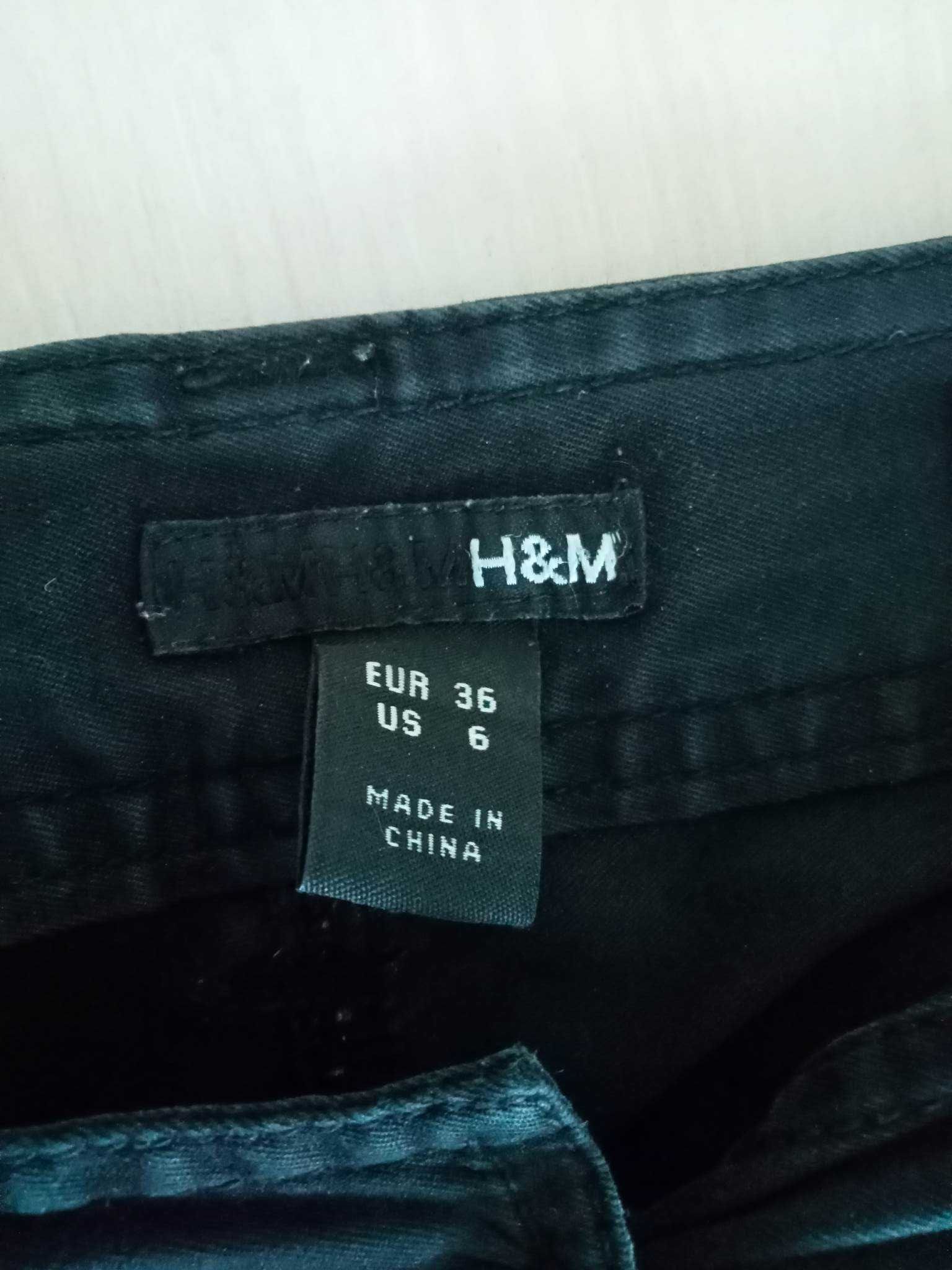 Czarne spodnie H&M, rozm. 36