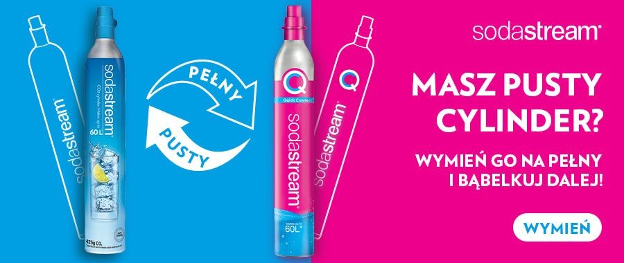 Wymiana / napełnienie butli sodastream soda stream CO2 Epaka Kęty