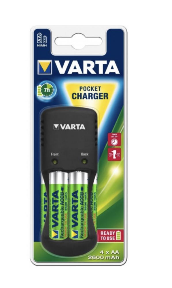 Зарядний пристрій VARTA Pocket Charger + 4AA 2600 mAh NI-MH