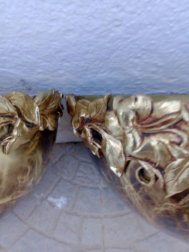Par de apliques em latão