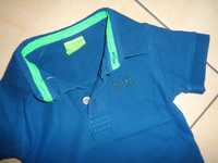 HUGO BOSS oryg. niebieska chłopięca koszulka polo krótki rękaw 98 cm