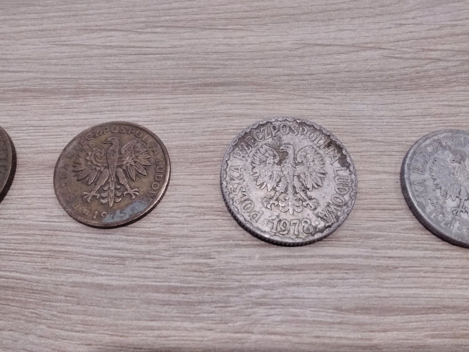 Stare Monety z czasów PRL-u 5zł 2zł 1zł 50gr 1965r. bez znaku mennicy