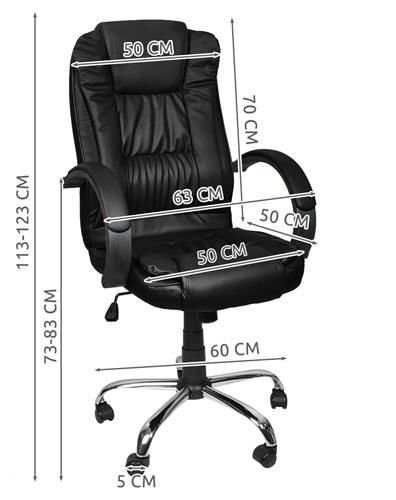 Fotel biurowy skóra eko Krzesło biurowe  - biały