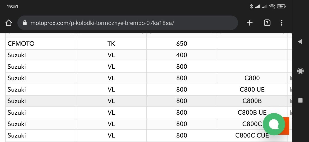 Продам комплект колодок brembo на мотоцикл Kawasaki, Suzuki.