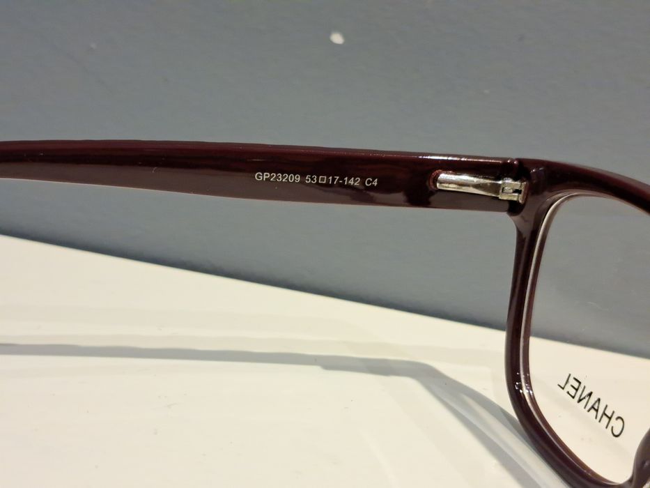 CHANEL bordowe nowe damskie okulary zerówki oprawki