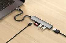 Satechi 6w1 USB-C Slim Adapter aluminiow