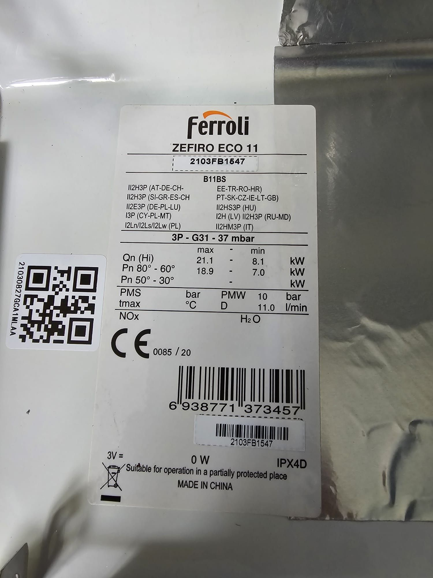 Piecyk Ferolli na LPG 11kg