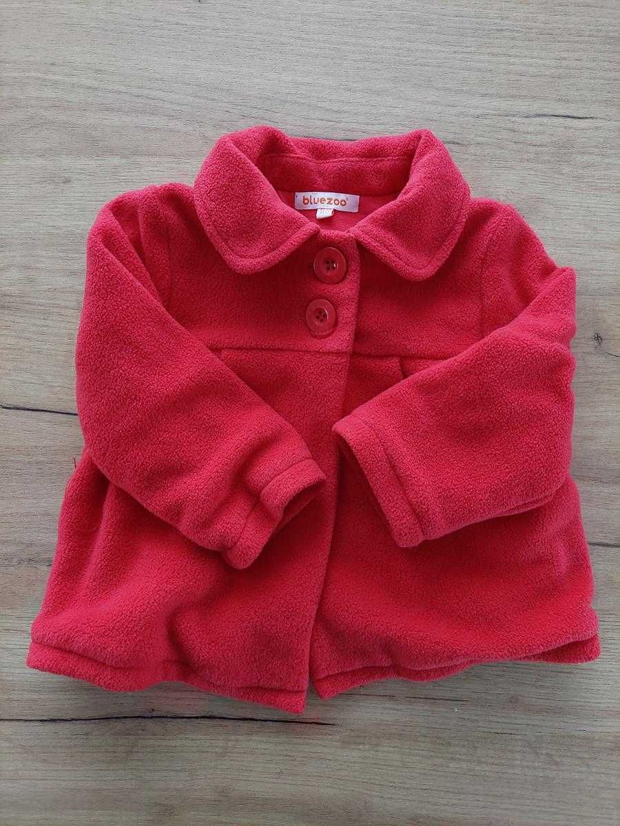 Czerwony płaszczyk dla dziewczynki 12-18 m 80-86 m bluezoo