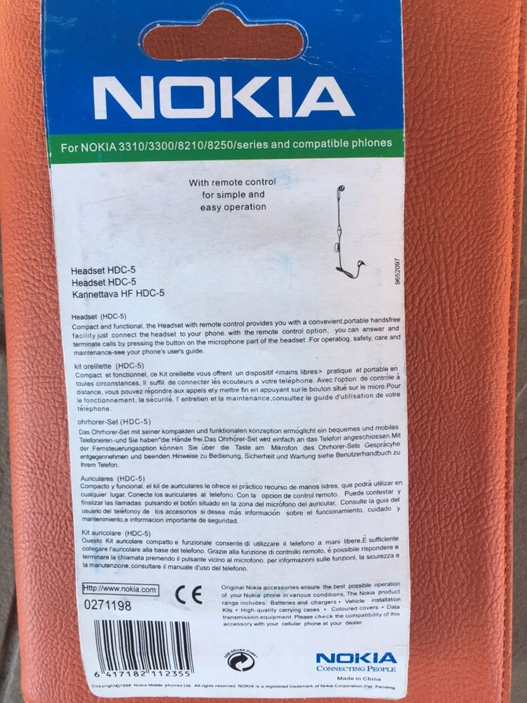 навушники Nokia Samsung міні джек 2.5