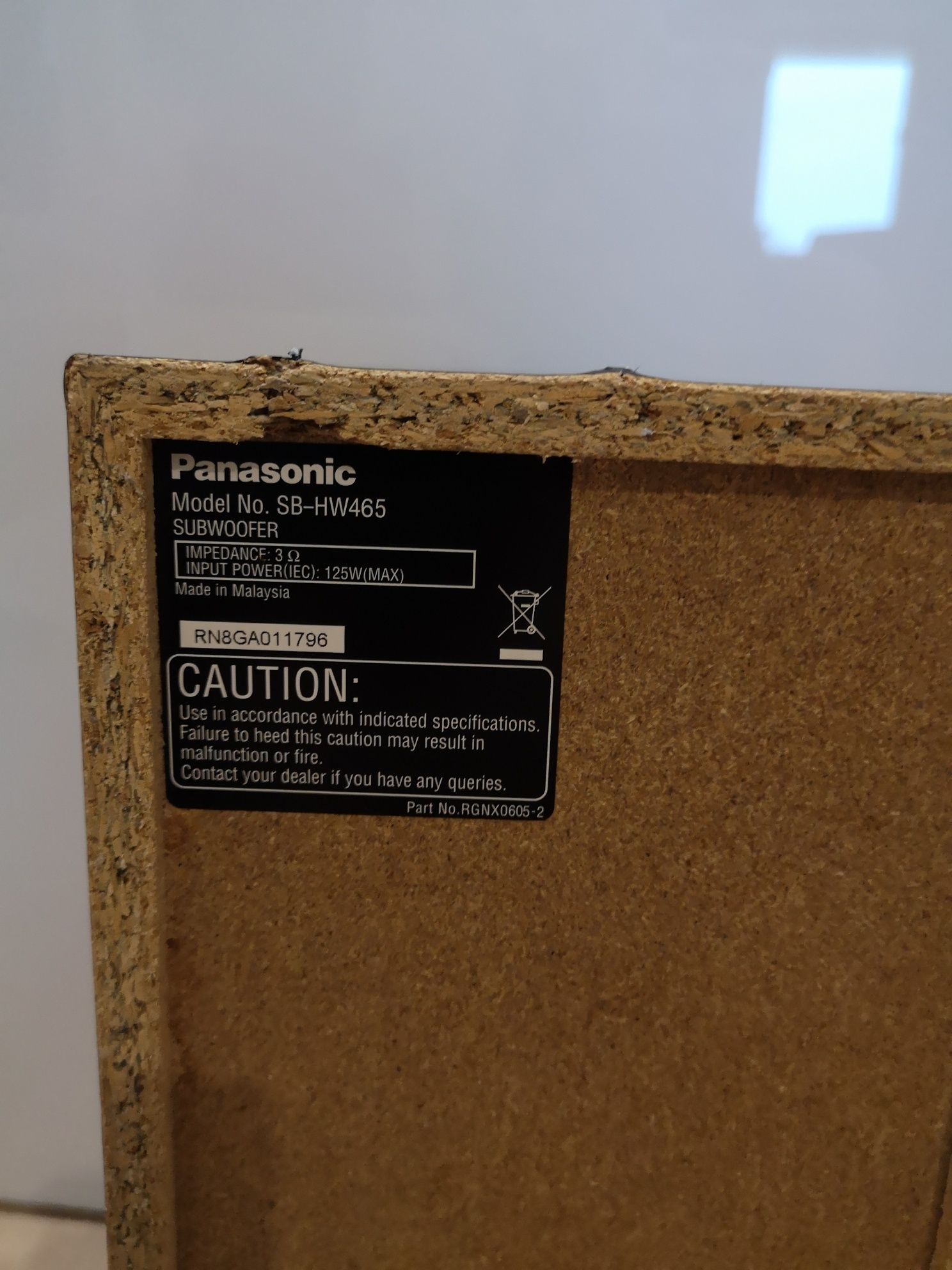 Głośniki od kina domowego Panasonic, głośnik centralny, subufer
