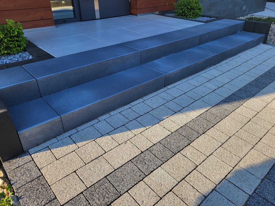 NOWE Stopnie blokowe NOVATOR kolor Metalic perła srebrno-stalowa