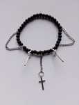 Bransoletka alternative krzyż łańcuch goth handmade