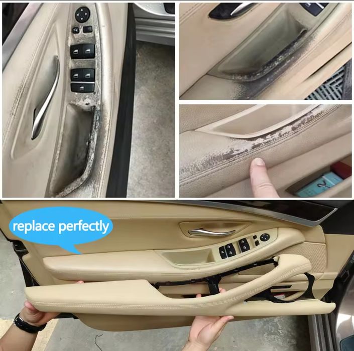 Puxador Pegas moldura Apoio de braço Pele BMW Série 5