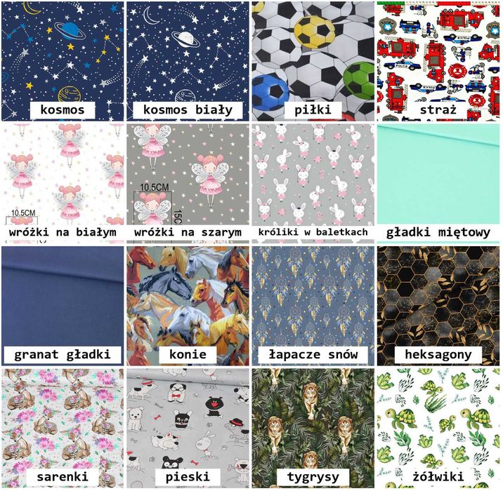 80x110 Kołdra obciążeniowa sensoryczna terapia SI dla dzieci WZORY