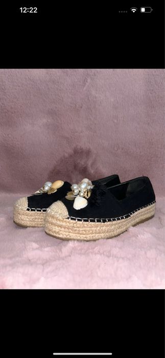 Czarne espadryle rozmiar 37