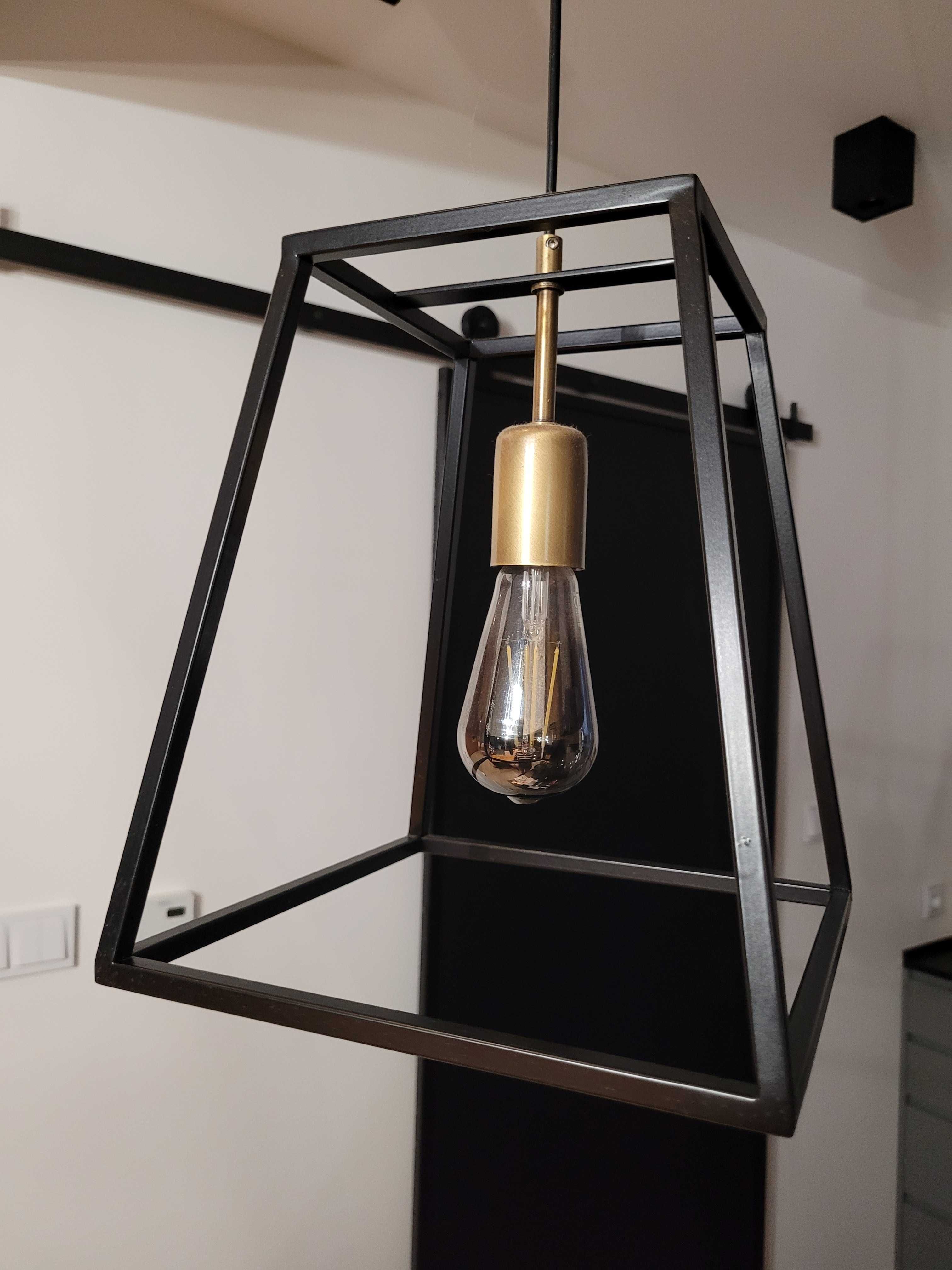 Nowoczesna lampa wisząca LOFT Industrialna mosiądzowana metal