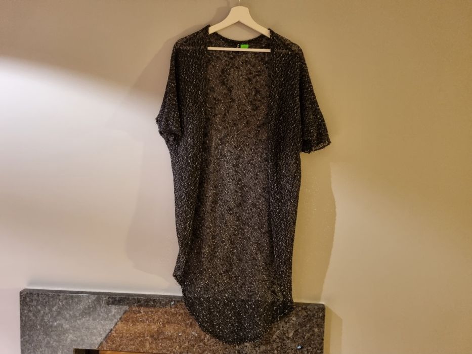 Sweter M 38 MADONNA sweterek blezer wdzianko bezrękawnik czarny