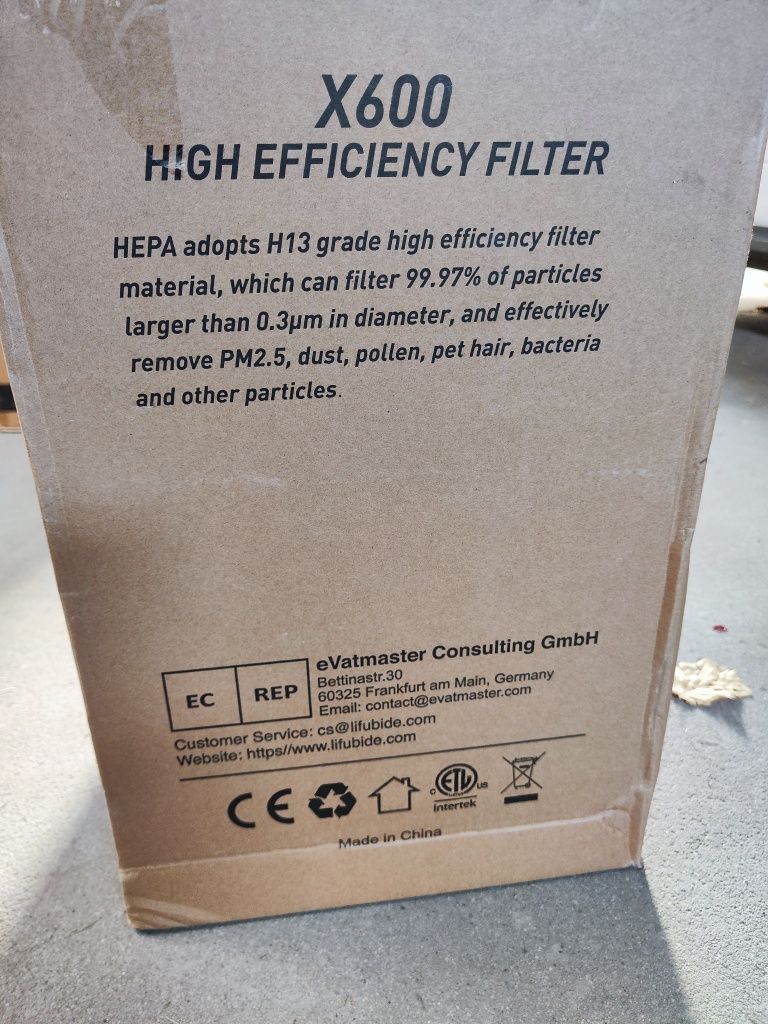 LiFubide X600 filtr wymienny do oczyszczacza powietrza HEPA H13