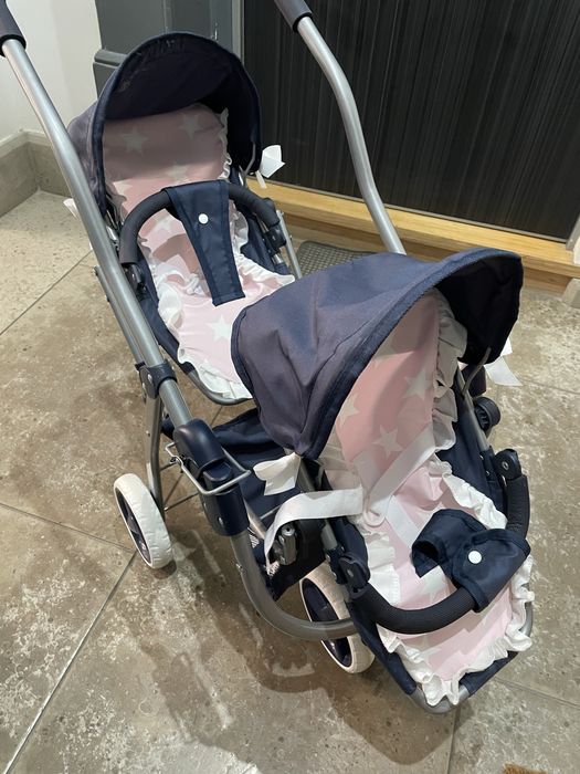Carrinho de passeio para bonecos duplo (gemeos)