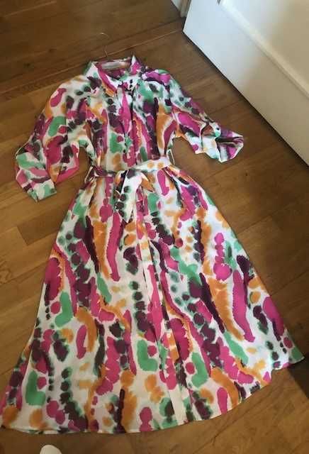 Vaporoso vestido verão multi cores, marca Constância Lima