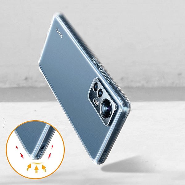 Etui CLEAR CASE 2mm z Osłoną Aparatu do Xiaomi 12 / 12X + Szkło Hartow