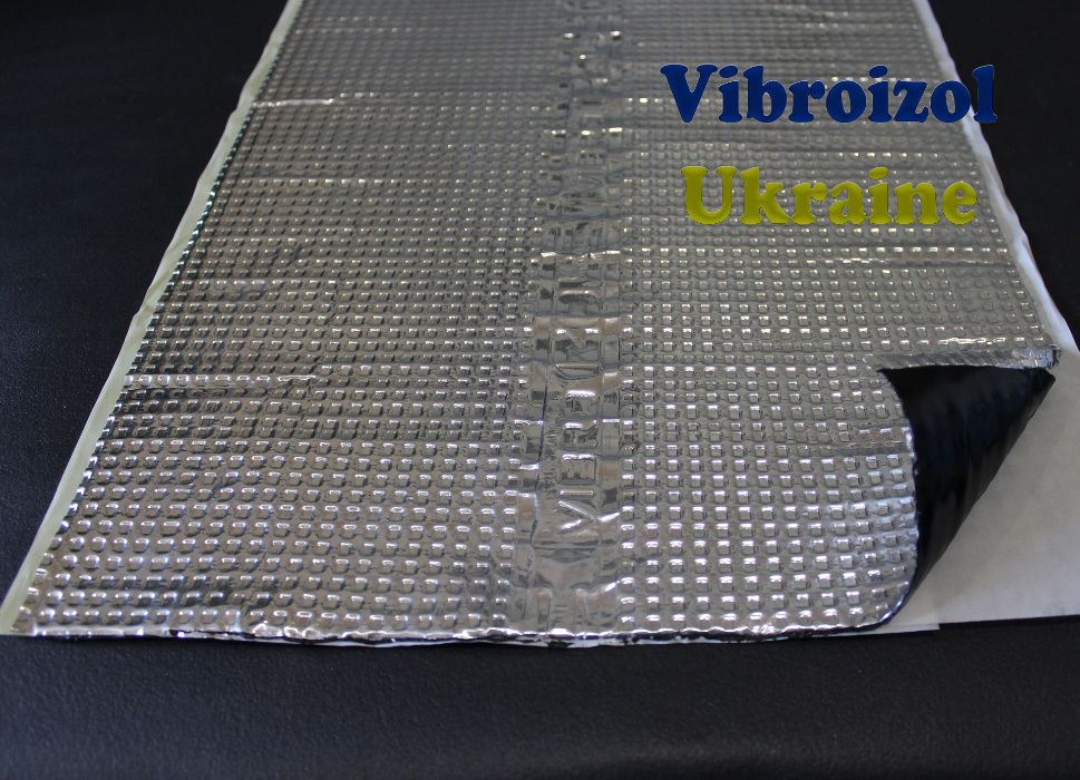 Шумоизоляция, виброизоляция для авто Vibroizol 3мм 330х500мм 70мкм