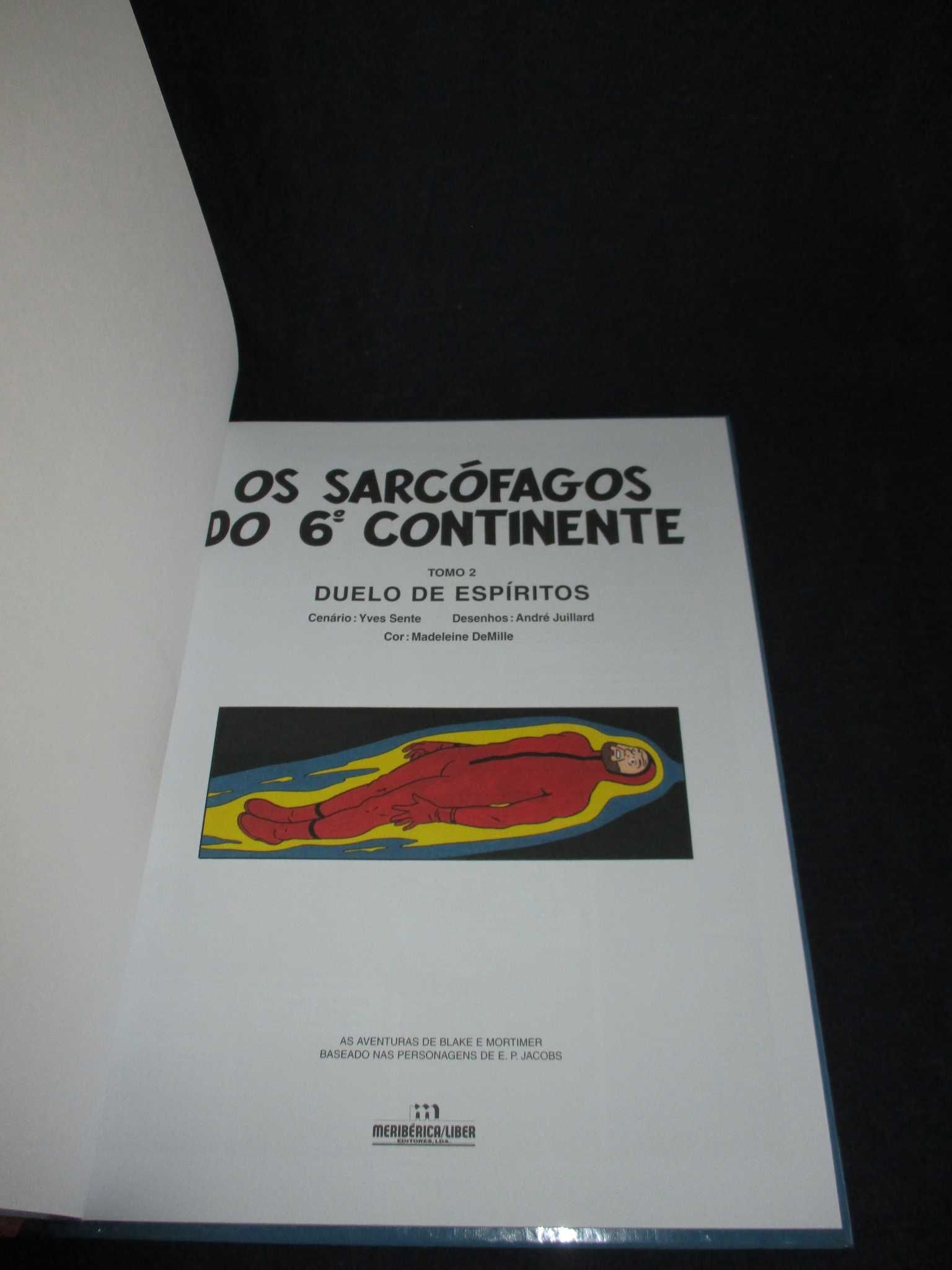 Livro Os Sarcófagos do 6º Continente Yves Sente Blake e Mortimer