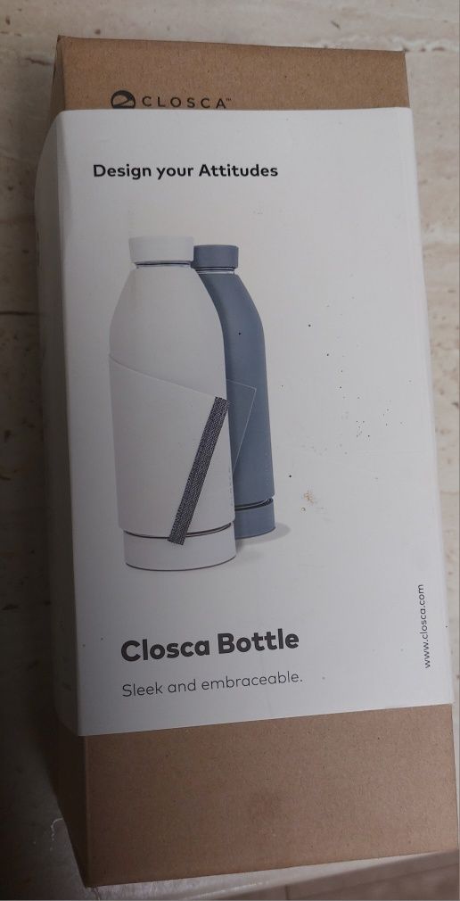 Nowoczesny design Szklana butelka Closca 420ml nowa jasny popiel