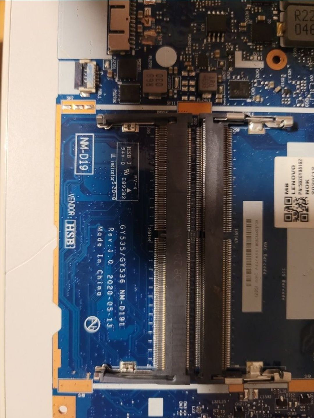 Плата неробоча Lenovo NM-D191 ryzen 7 4800 gtx1650ti0