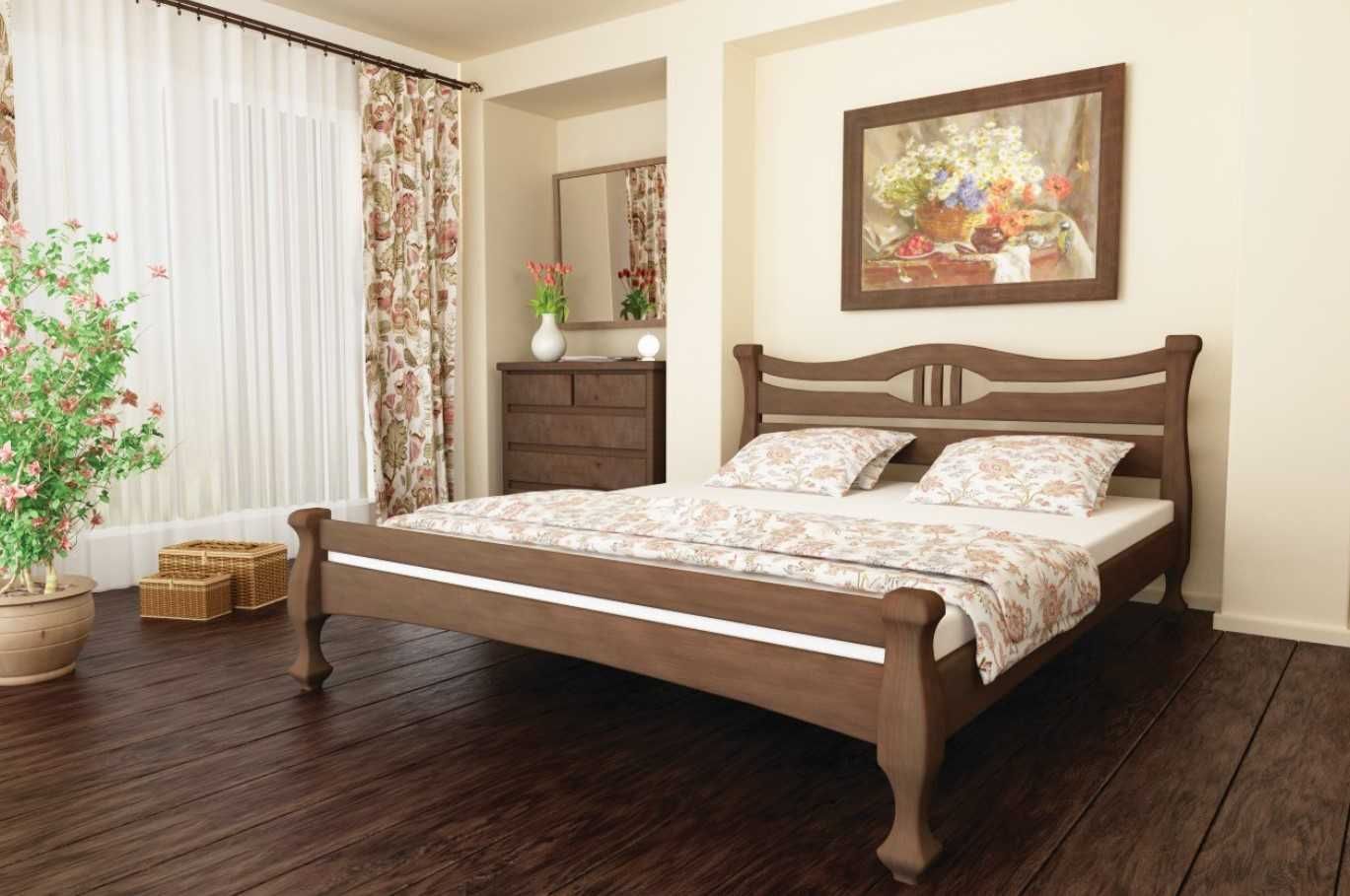 Ліжко дерев'яне натуральний масив складські залишки