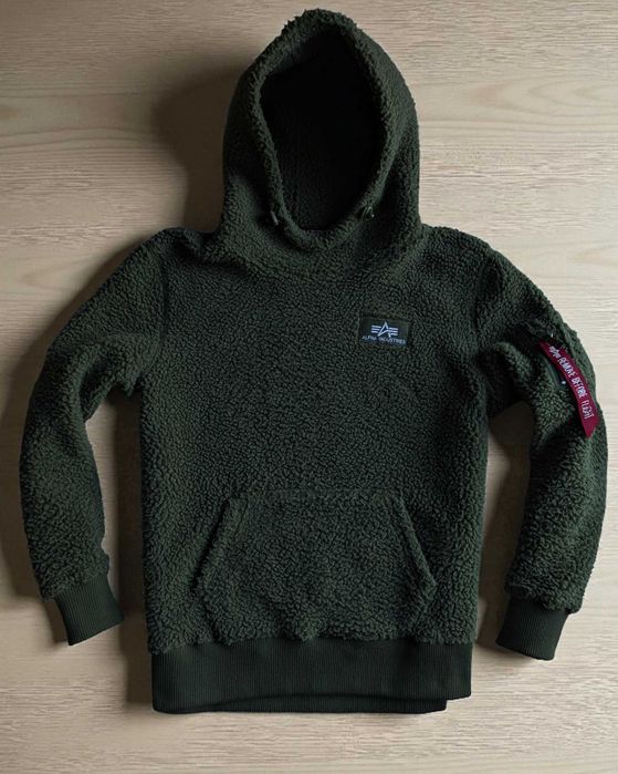 Нова кофта худи Alpha Industries USA Teddy bear