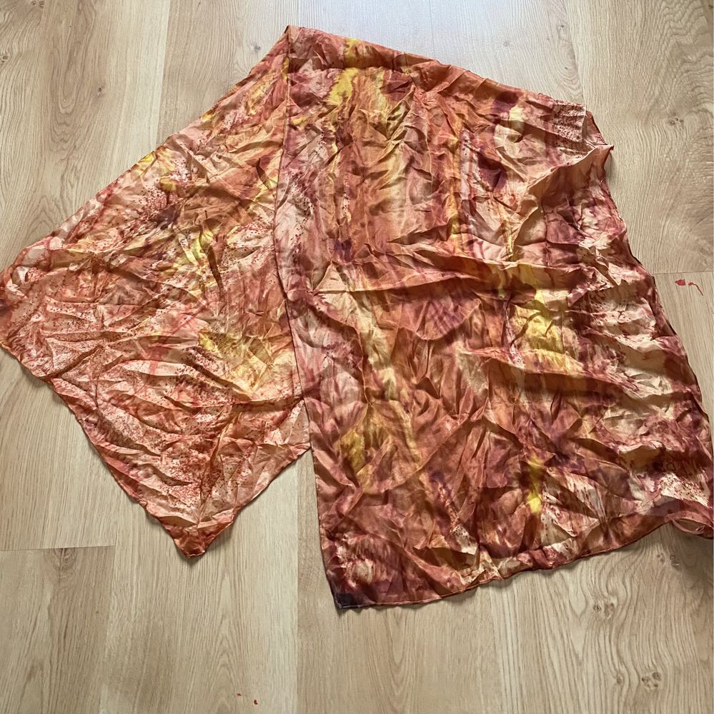 Nowa jedwabna chusta apaszka silk seide handmade