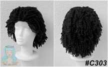 Lace Front czarna lokowana peruka na co dzień afro cosplay wig