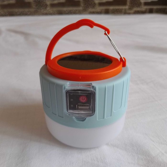 Туристичний кемпінговий ліхтар світлодіодний на сонячній батареї