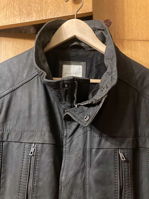 Bugatti куртка шкіряна Австрія розмір L М65 кава з молоком