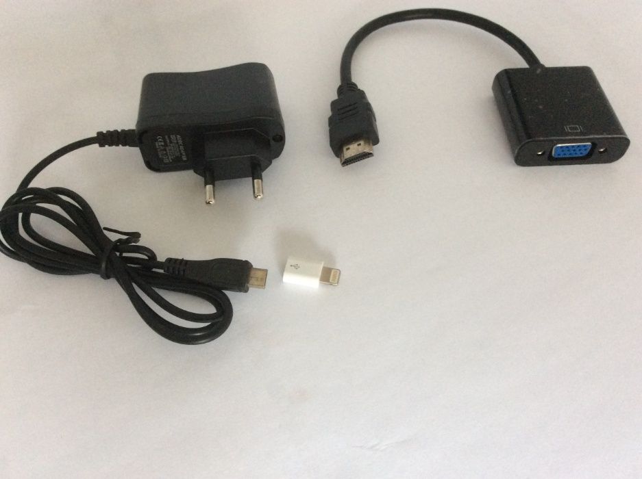 Adapter Smartfon TV HDMI VGA DSUB,przejściówki,kable PS2,PlayStat3,Xbo