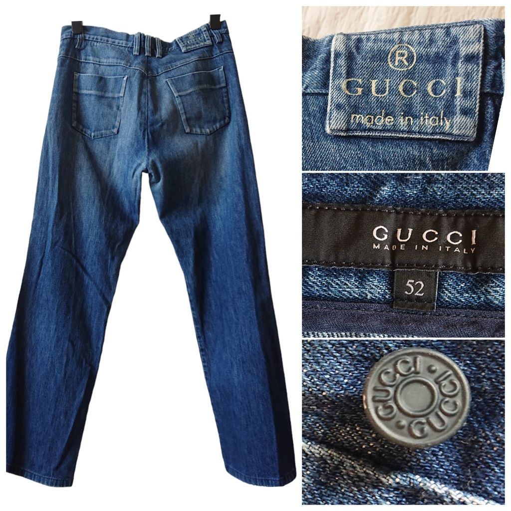 Винтажные плотные оригинальная джинсы Gucci