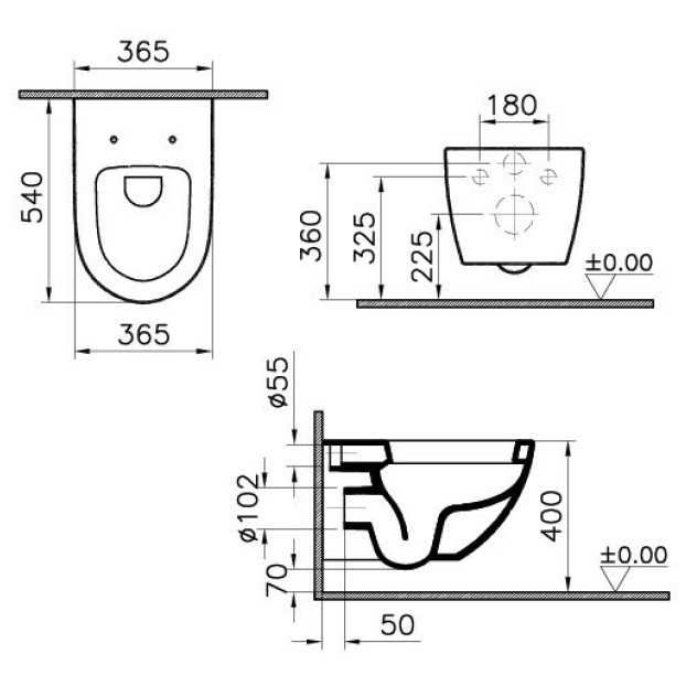VitrA Sento WC +  Deska wolnoopadająca cienka Slim